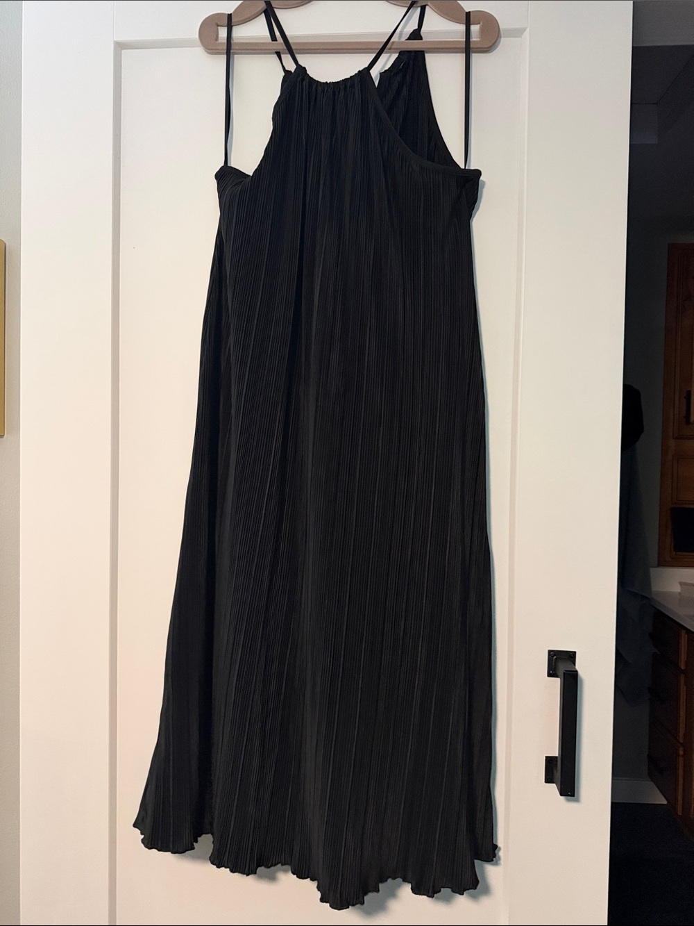 torrid Black Pleated Maxi Dress with Spaghetti Straps